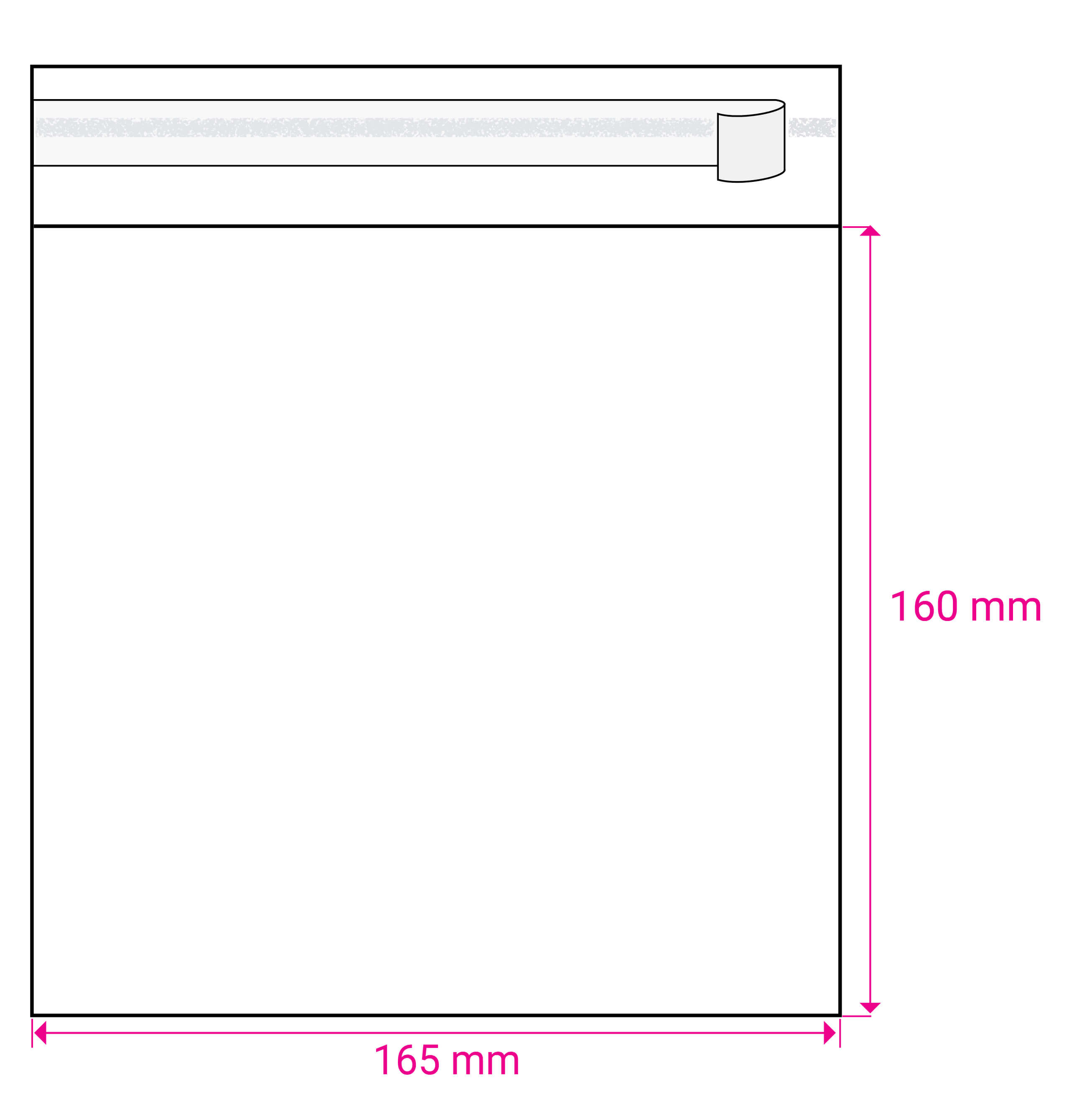 160mm Long X 165mm Wide Cello Bag Peel & Seal