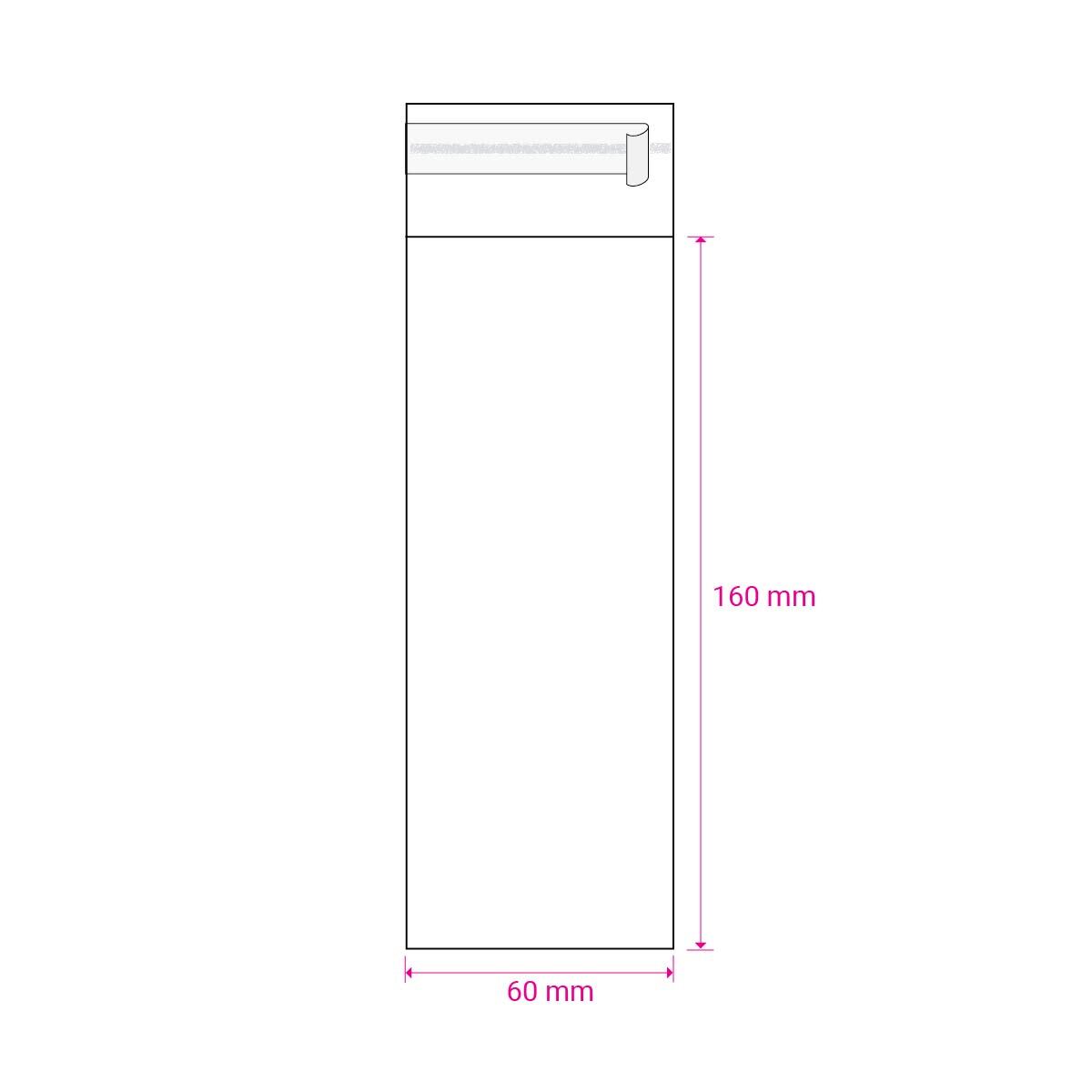 6.3 x 2.36 " Cello Bag Peel & Seal