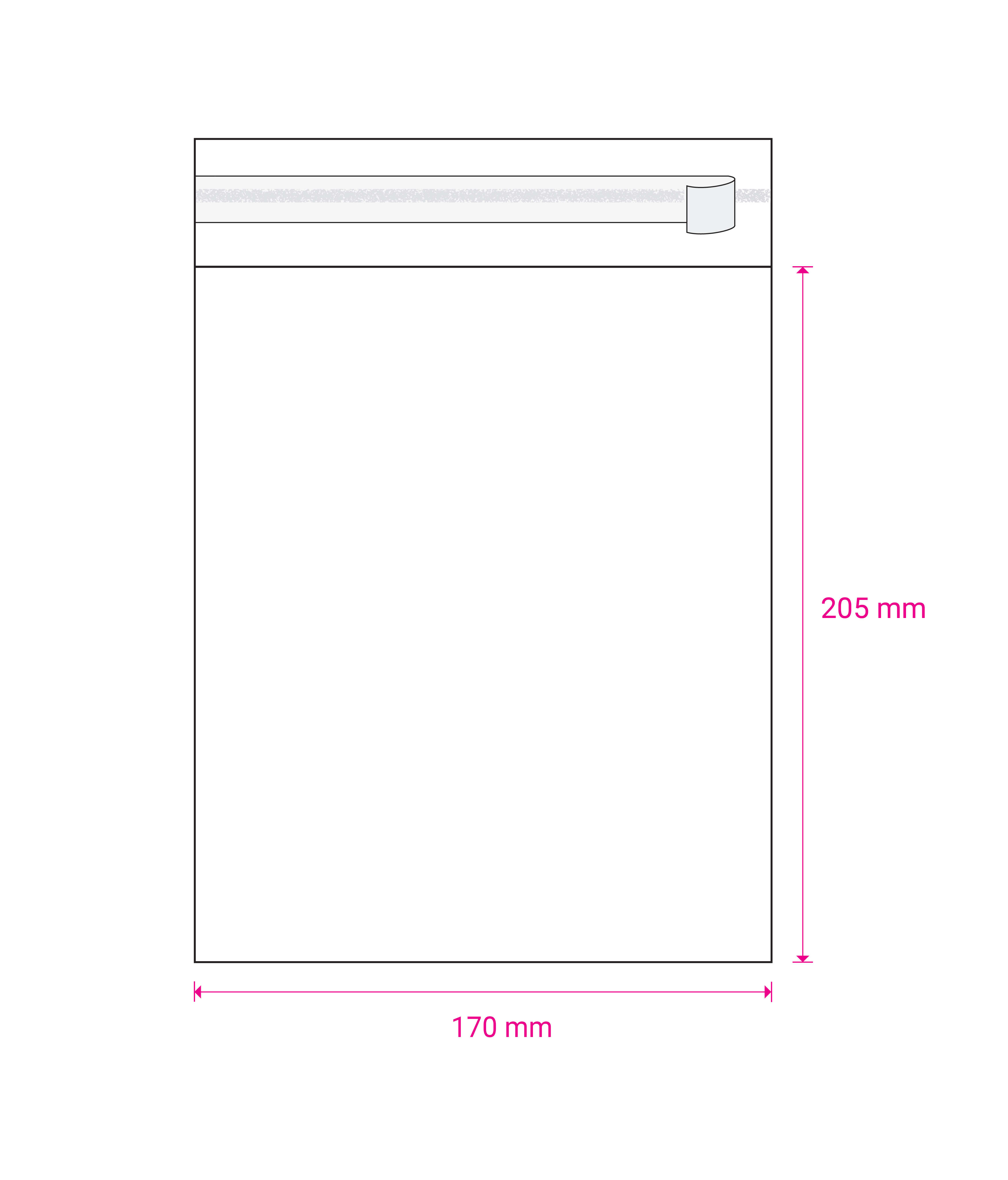 205mm Long X 170mm Wide Cello Bag Peel & Seal