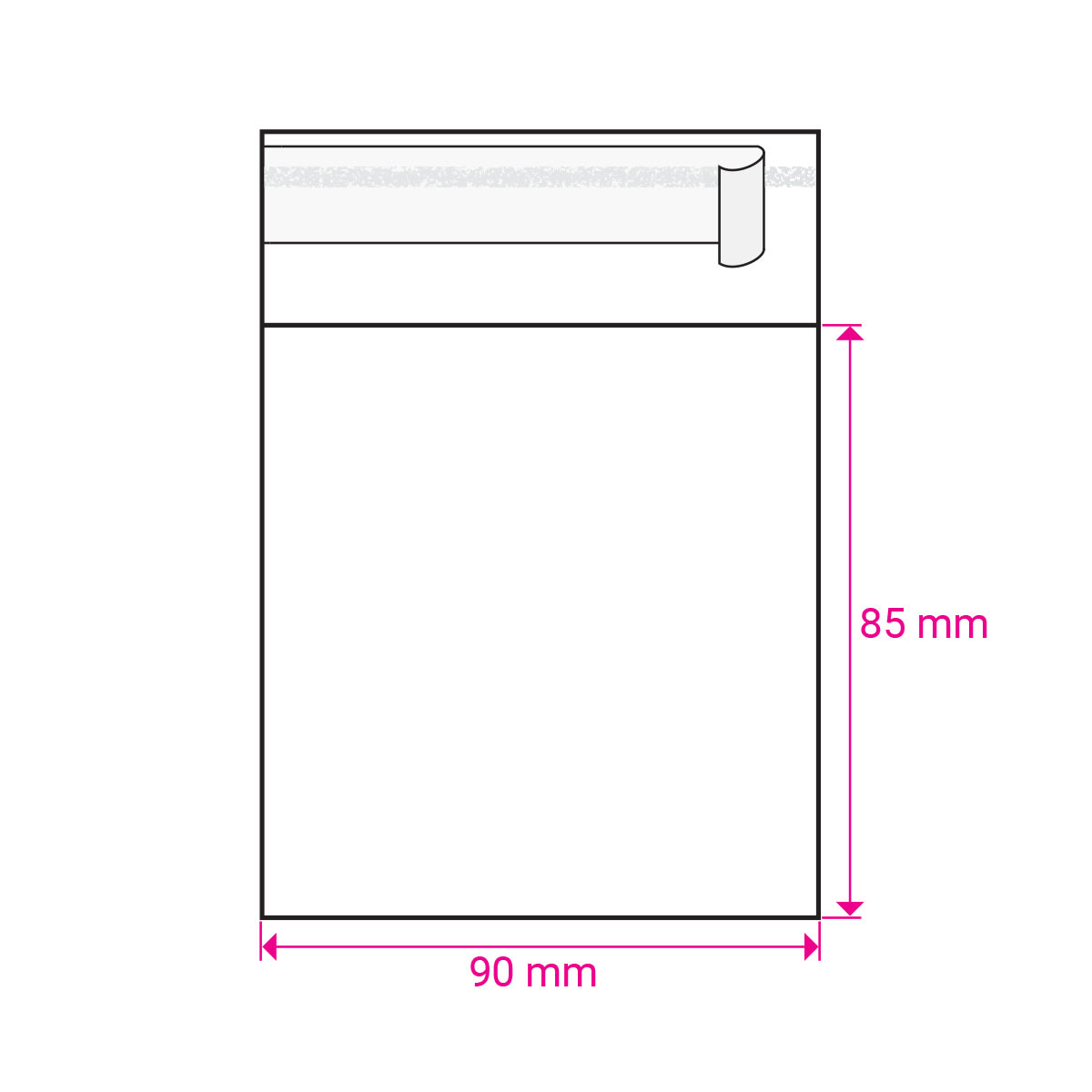 3.35 x 3.54 " Cello Bag Peel & Seal