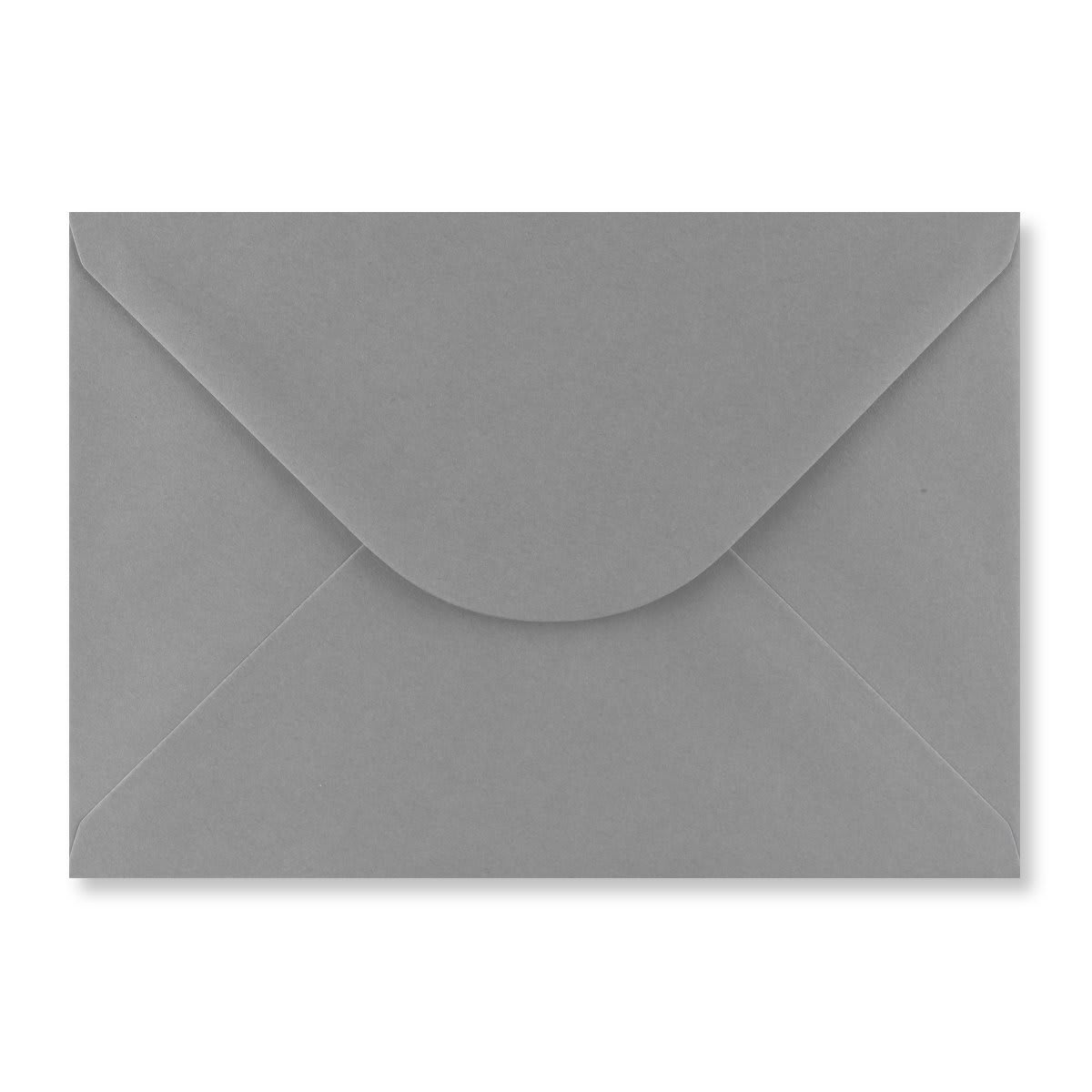 162x229mm C5 Dark Grey Wallet V Flap Gummed Plain 120gsm Envelopes