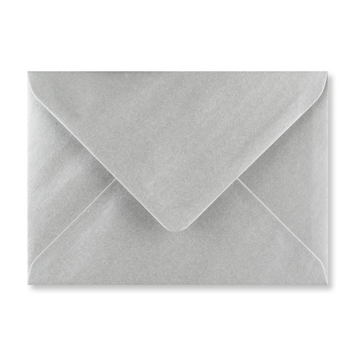 125x175mm Metallic Silver Wallet Gummed Plain 100gsm Wove Envelopes