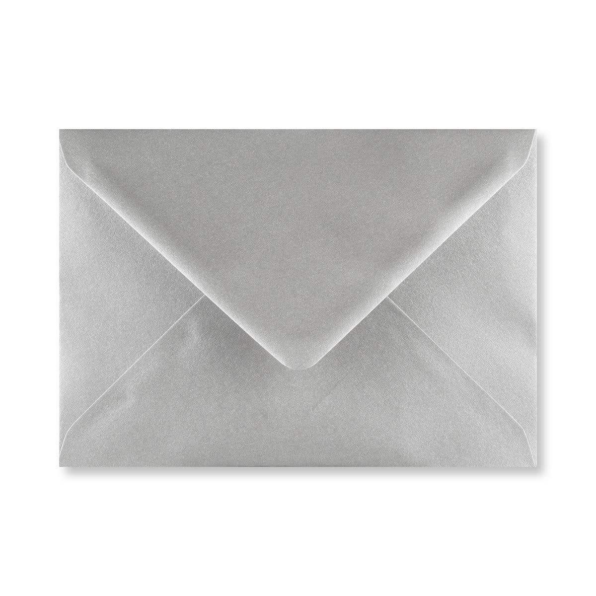 133x184mm Metallic Silver Wallet Gummed Plain 100gsm Wove Envelopes