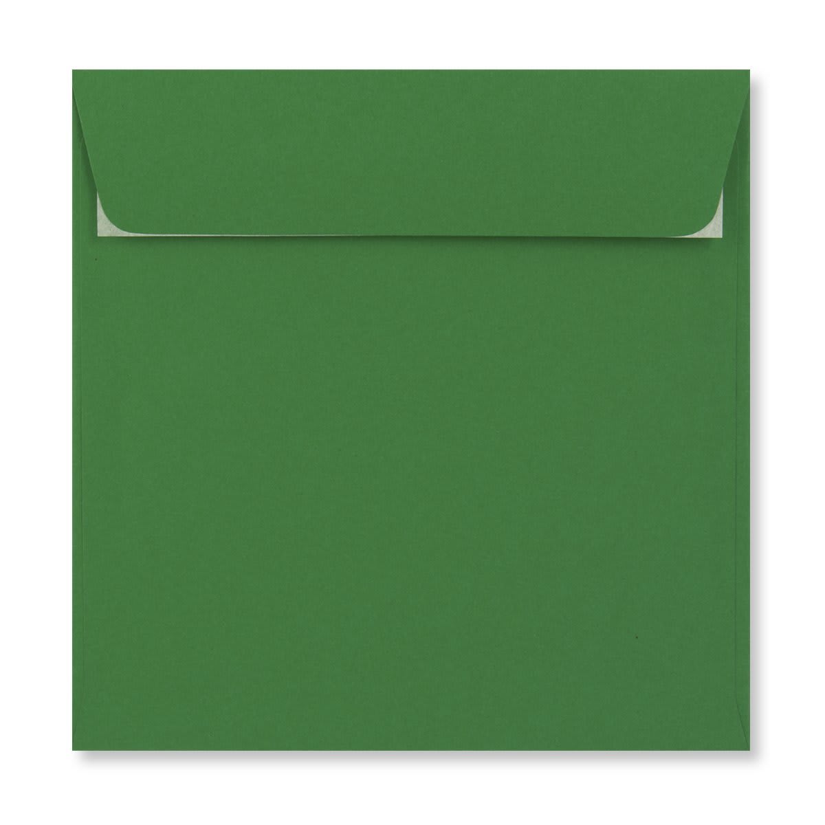 DEEP GREEN 155MM SQUARE PEEL & SEAL ENVELOPES