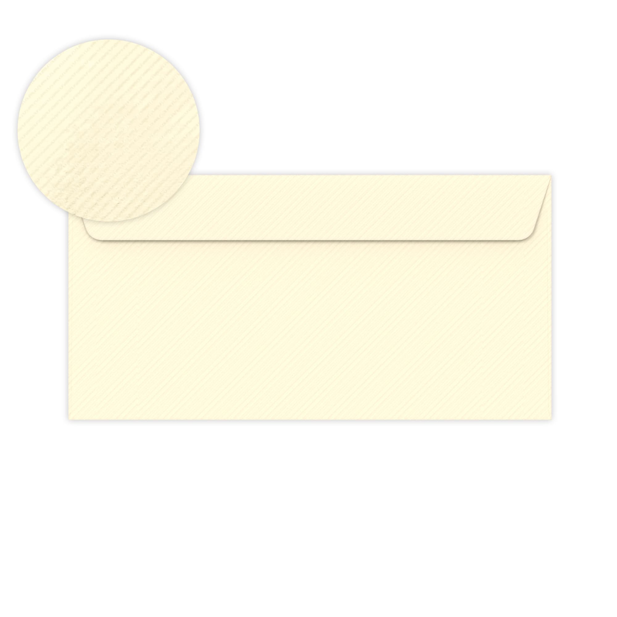 DL Ivory Laid Peel & Seal Envelopes 120gsm