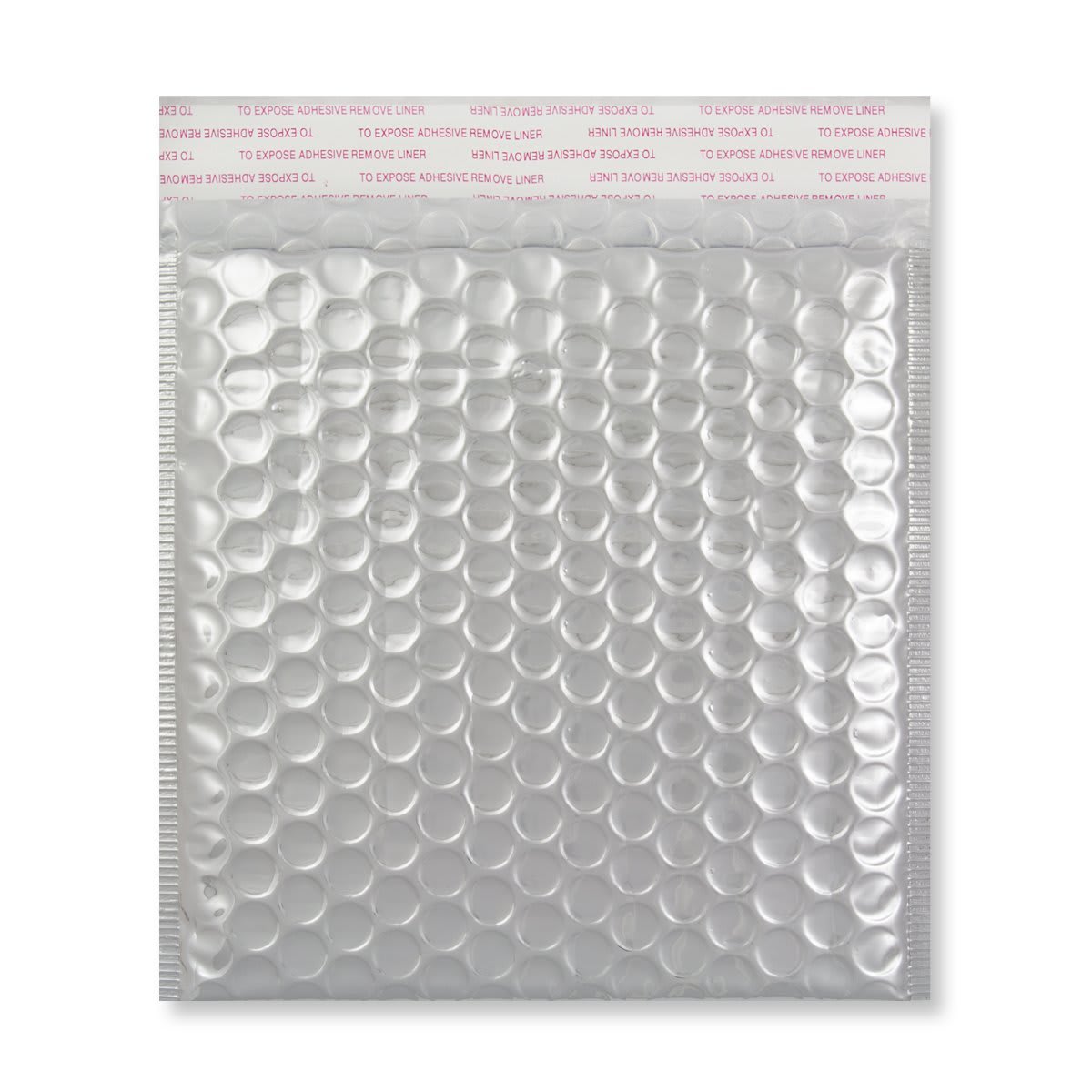 165x140 Silver Metallic Gloss Foil Bubble Bag Peel & Seal