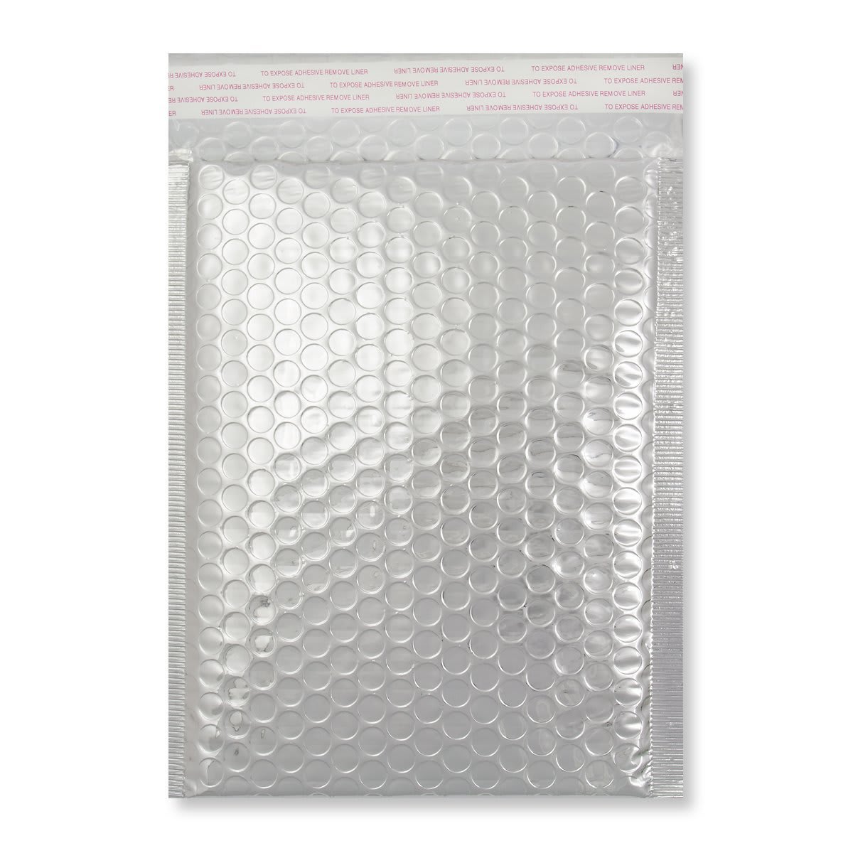 9.84 x 7.09  Silver Metallic Gloss Foil bubble mailers Peel & Seal