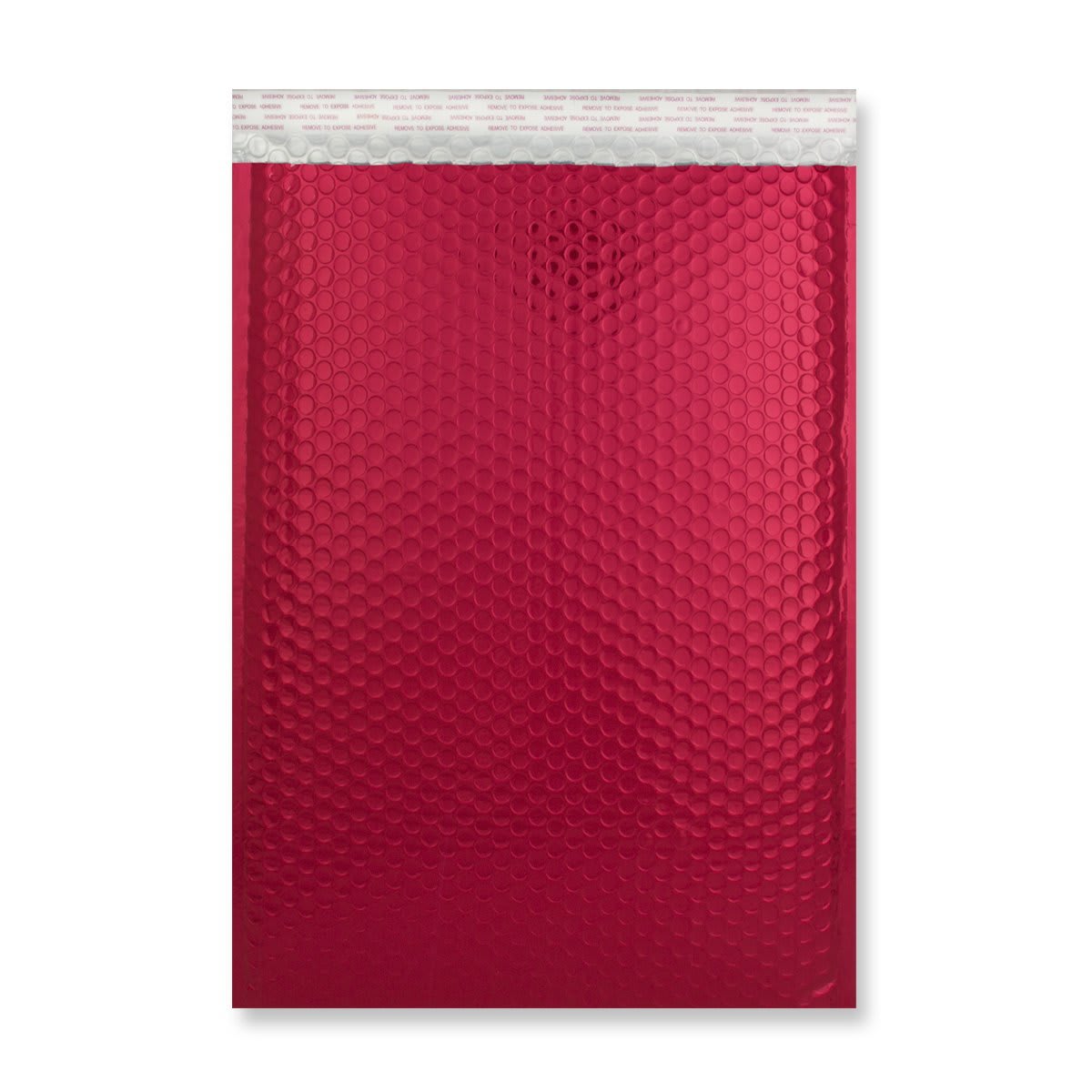 450x320 Red Metallic Gloss Foil Bubble Bag Peel & Seal