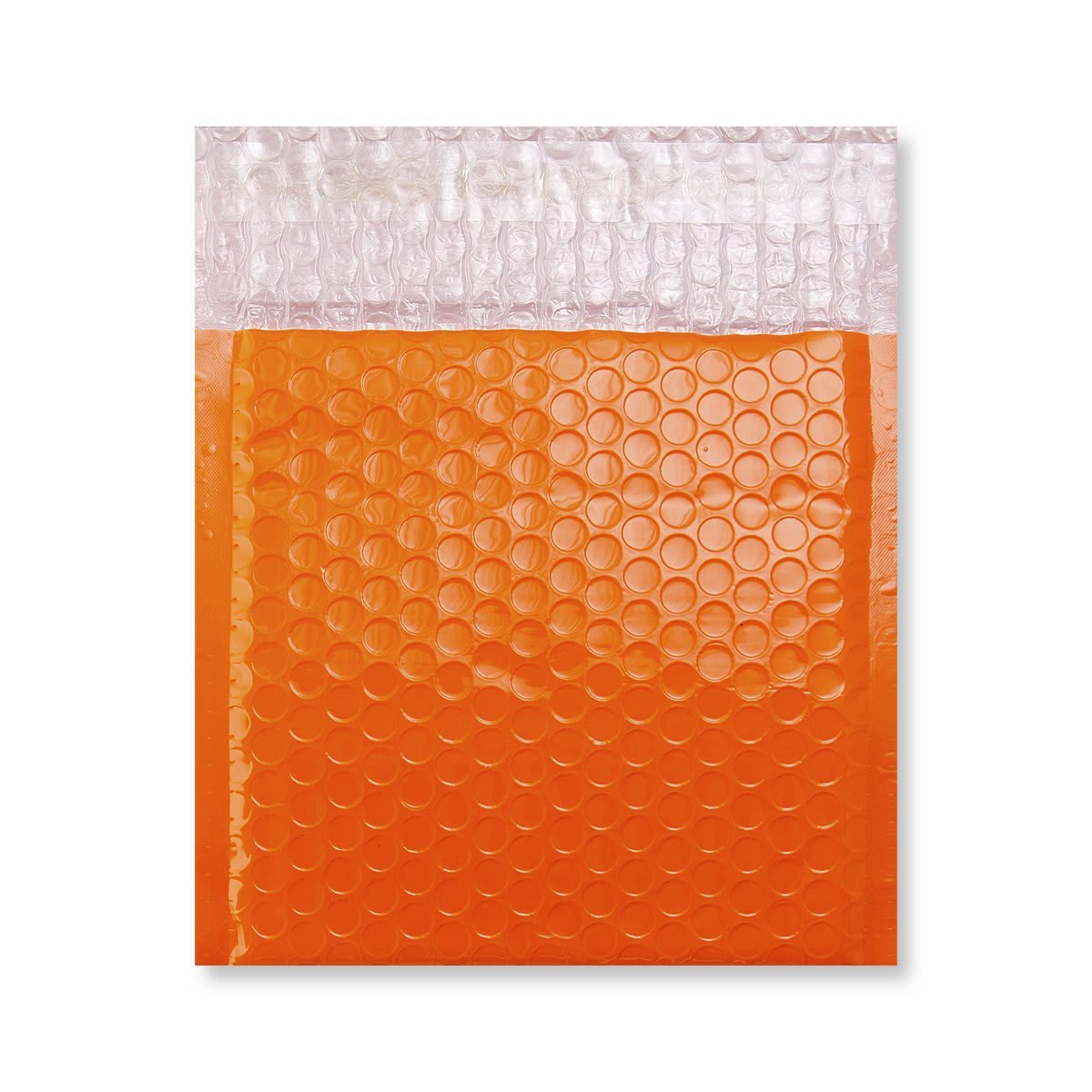 Orange Poly Gloss Bubble Bags — Orange — 190gsm — 165 × 165 mm
