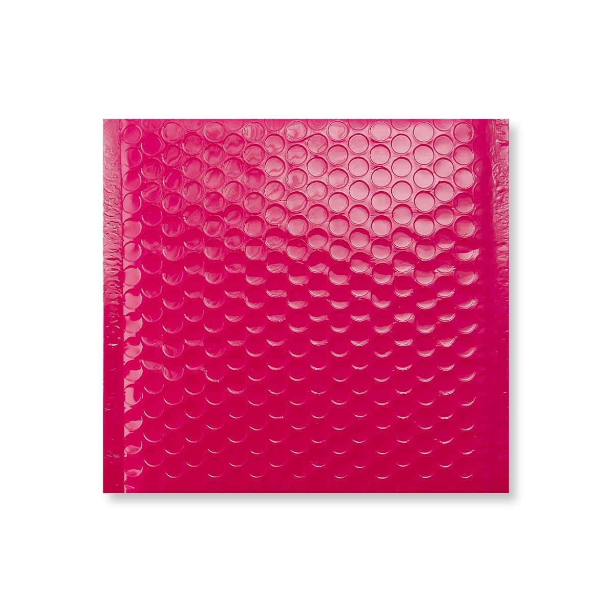 165x165 Pink Poly Gloss Bubble Bag Peel & Seal
