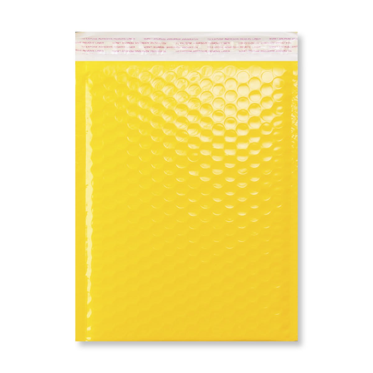 340x240 Yellow Poly Gloss Bubble Bag Peel & Seal