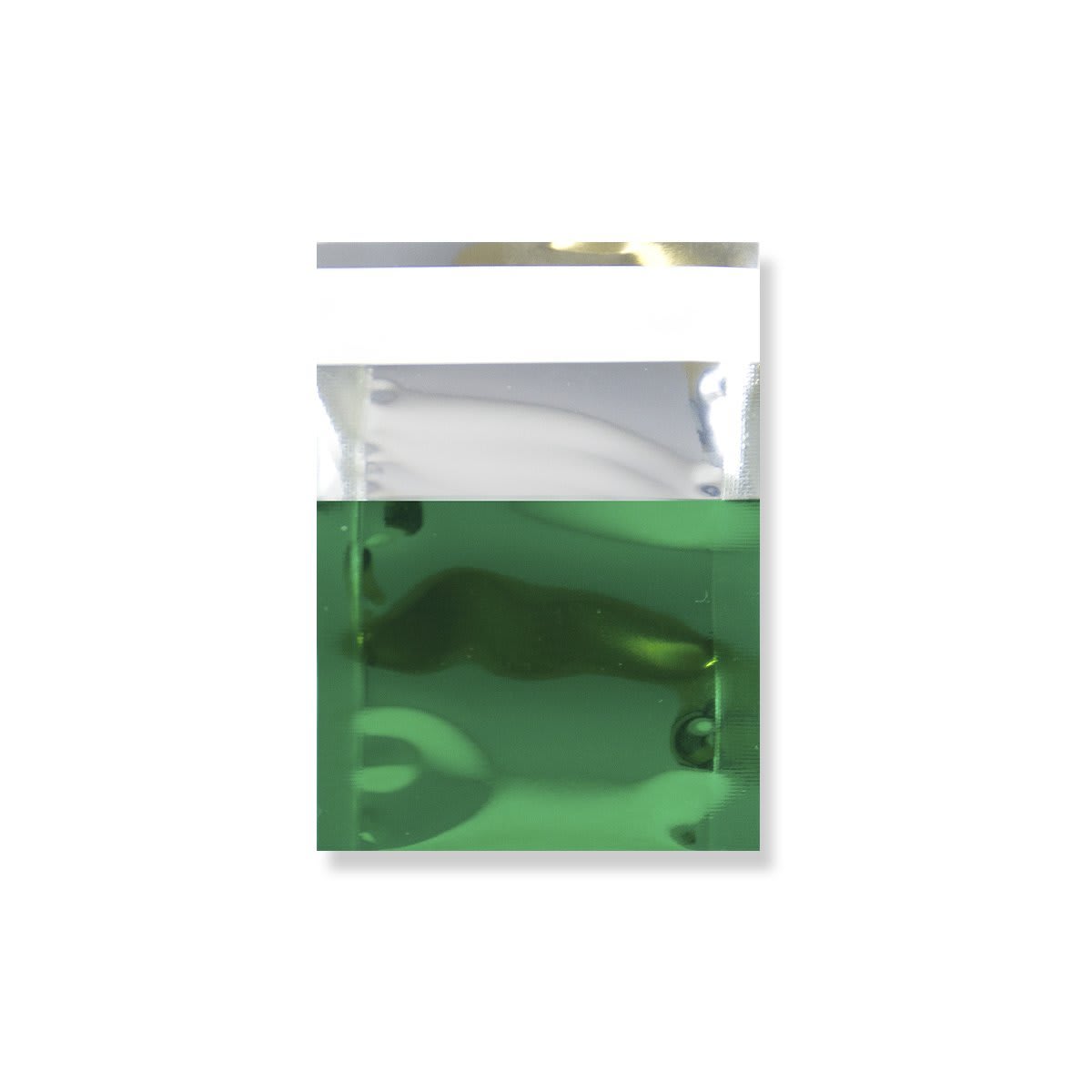 Green Gloss Metallic Foil Bags Peel & Seal — Green — 70gsm — 40 × 45 mm
