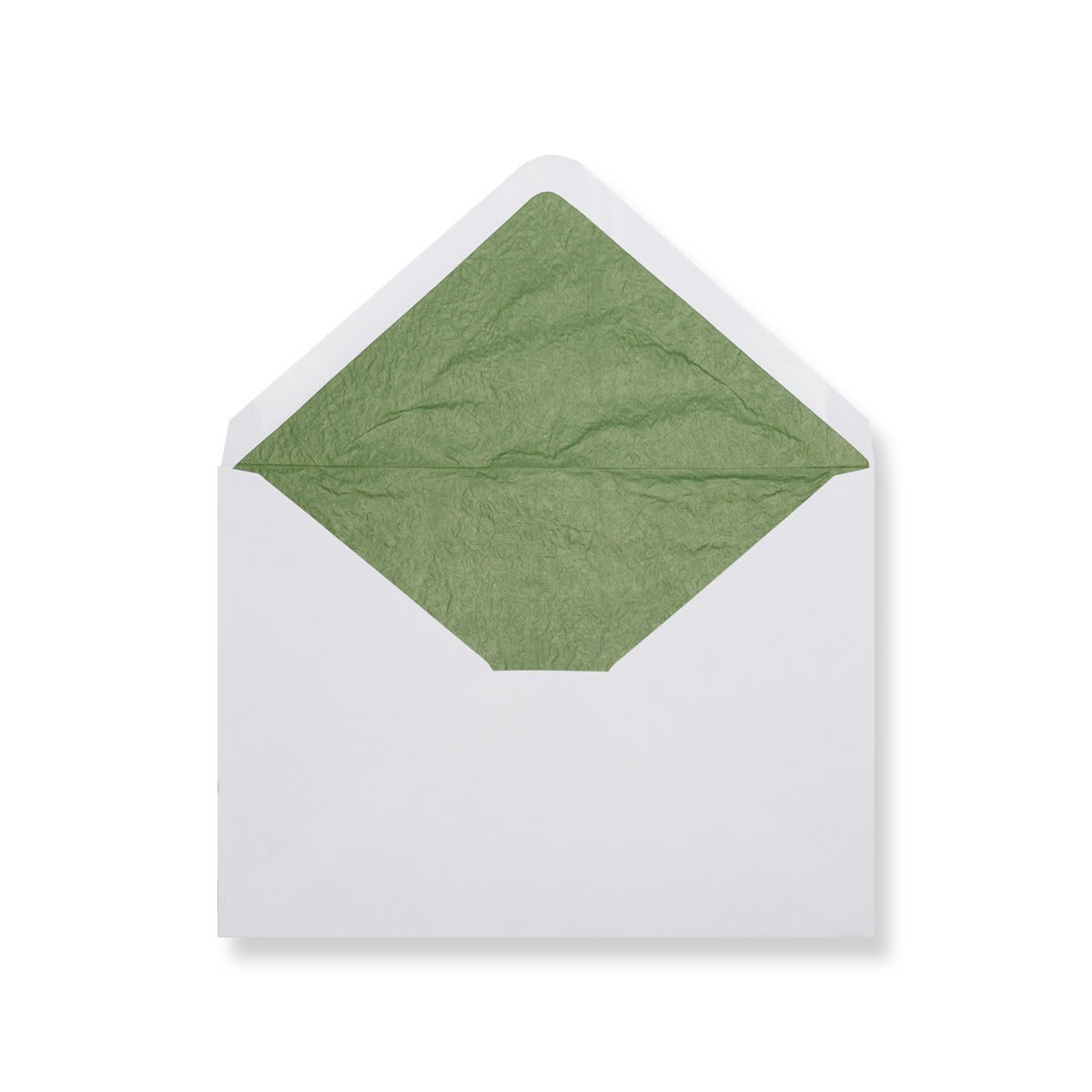 162x229 White Green-lined Wallet Gummed 120gsm Envelopes