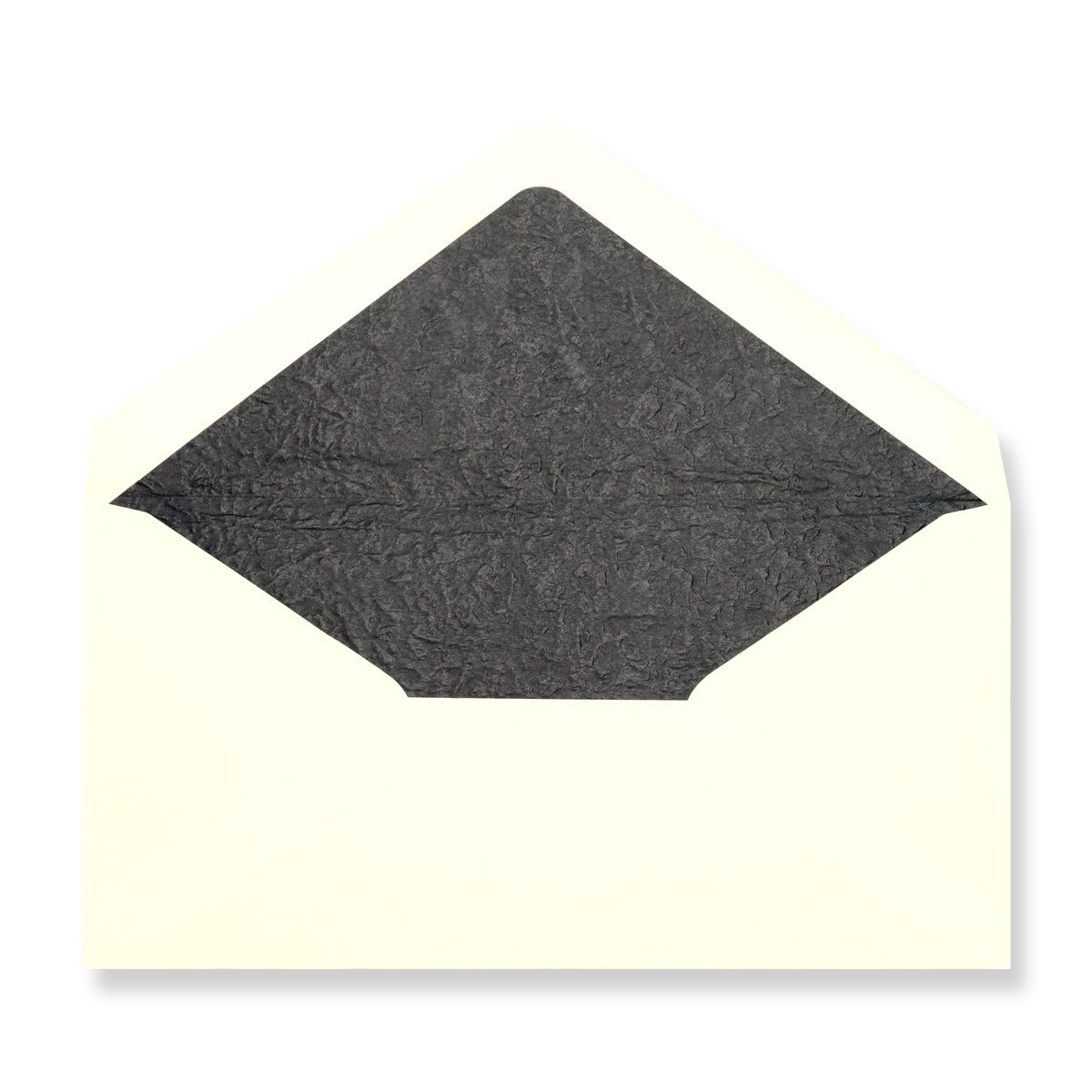 110x220 Enveloppes gommées doublées de tissu noir ivoire
