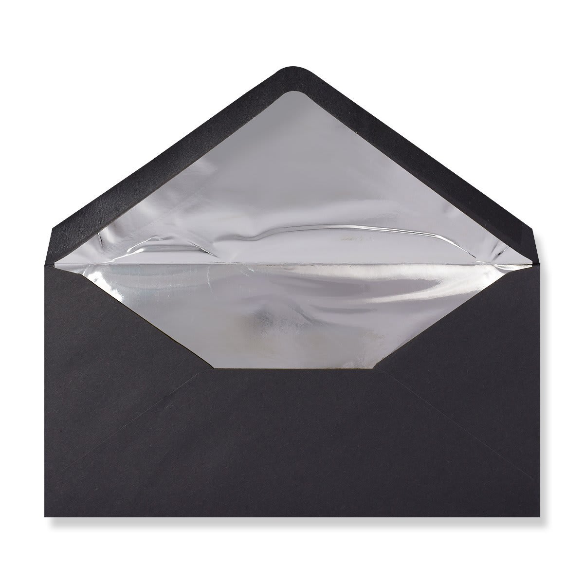 110x220 DL Black Silver-lined Wallet Gummed 120gsm Envelopes