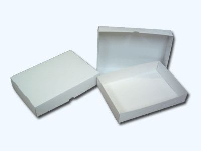 305mm X 216mm X 57mm White A4 Stationery Box With Lid