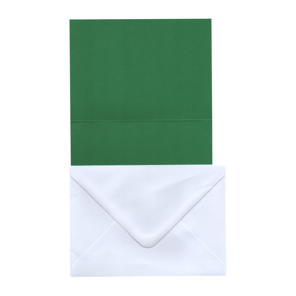 A6 DARK GREEN CARD BLANKS & WHITE ENVELOPES (PACK OF 20)