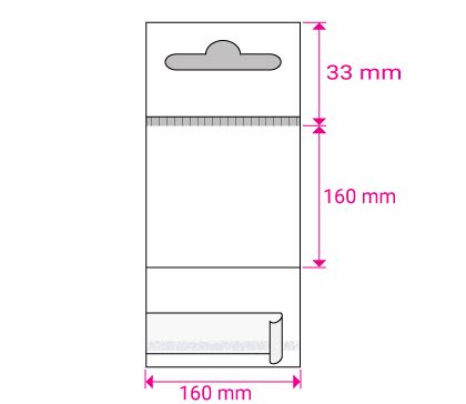160x160 Cello Peel & Seal With Header Envelopes