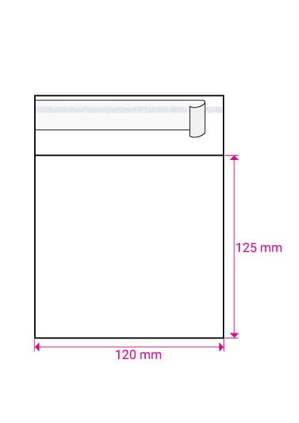 125mm Long X 120mm Wide Cello Bag Peel & Seal