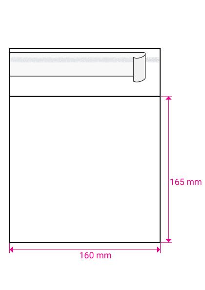 6.5 x 6.3 " Cello Bag Peel & Seal+B1334