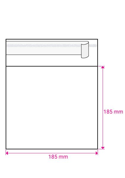 7.28 x 7.28 " Cello Bag Peel & Seal