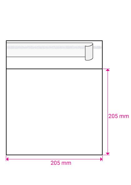 Clear Cello Bags To Fit: 200mm Square (SELF ADHESIVE)