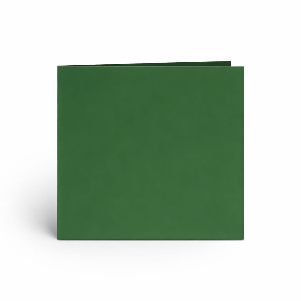 Papier Cartonné 150mm Carré Vert Foncé Plié Simple 300g/m²
