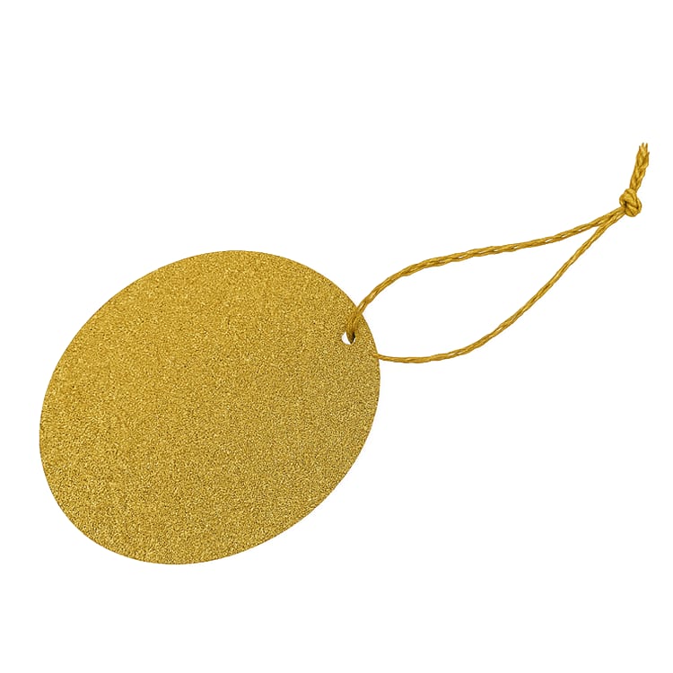 Gold Glitter Oval Gift Tags (Pack of 10)
