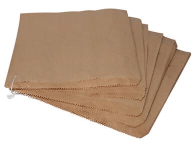 250x250mm (10 Inch X 10 Inch) Kraft Manilla Paper Strung Bags - Pack 100