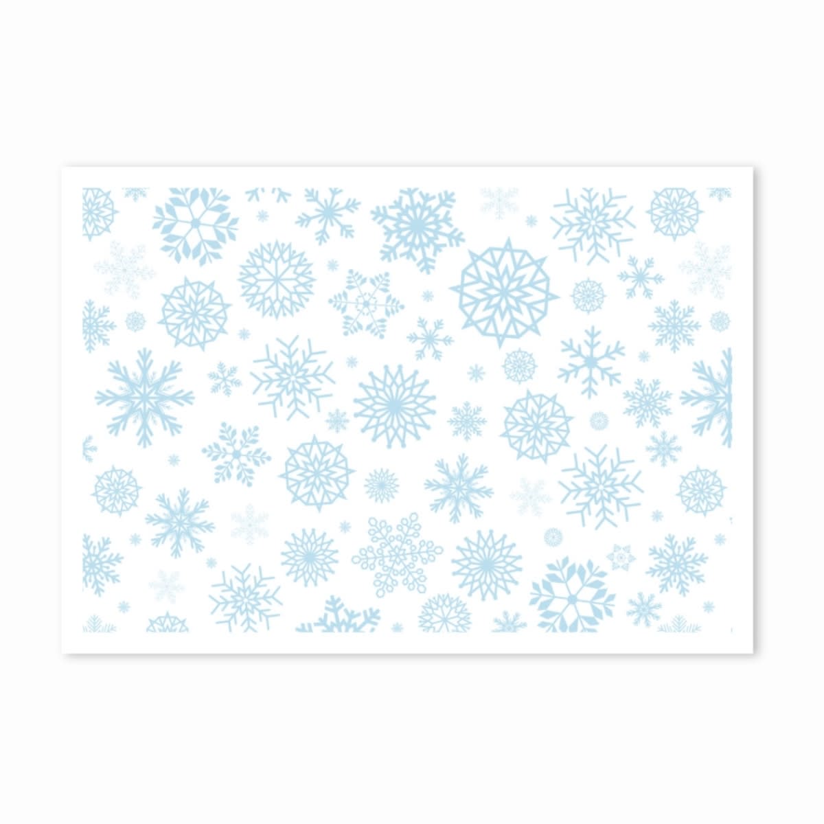 C6 White Printed Snowflakes Envelopes 120gsm (114 x 162mm)