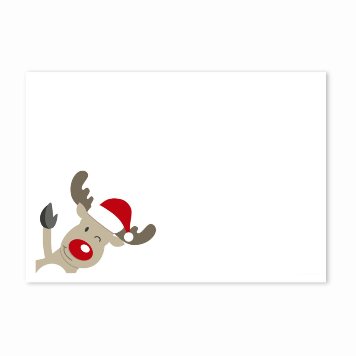 C5 White Printed Winking Rudolph Envelopes 120gsm (162 x 229mm)