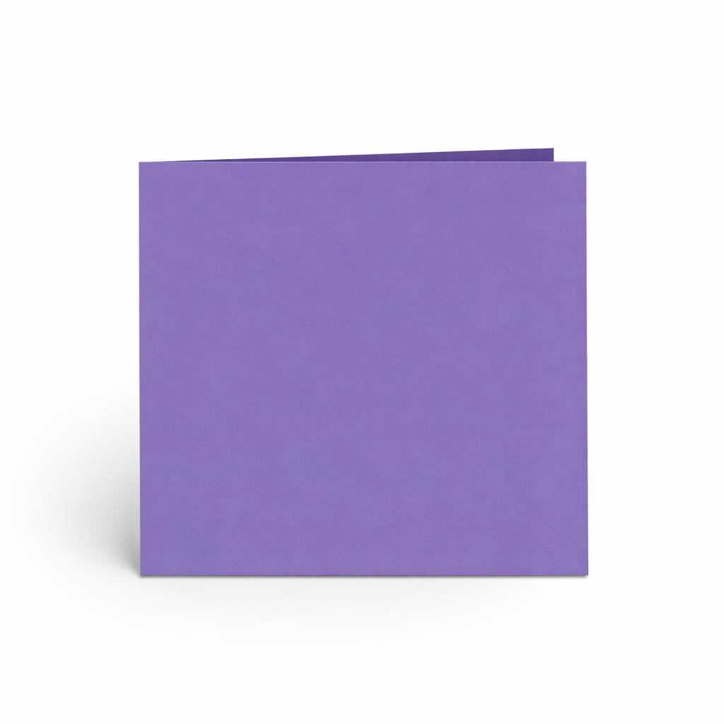 150mm Square Purple Single Folded Cardstock 300gsm