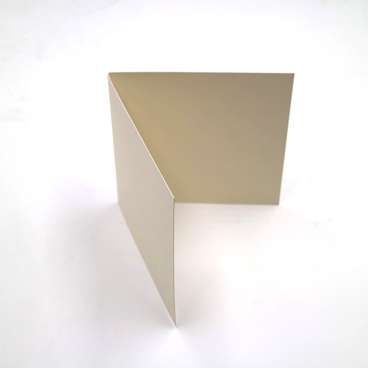 150mm SQUARE FINE IVORY LINEN SINGLE FOLD CARD BLANKS 300GSM