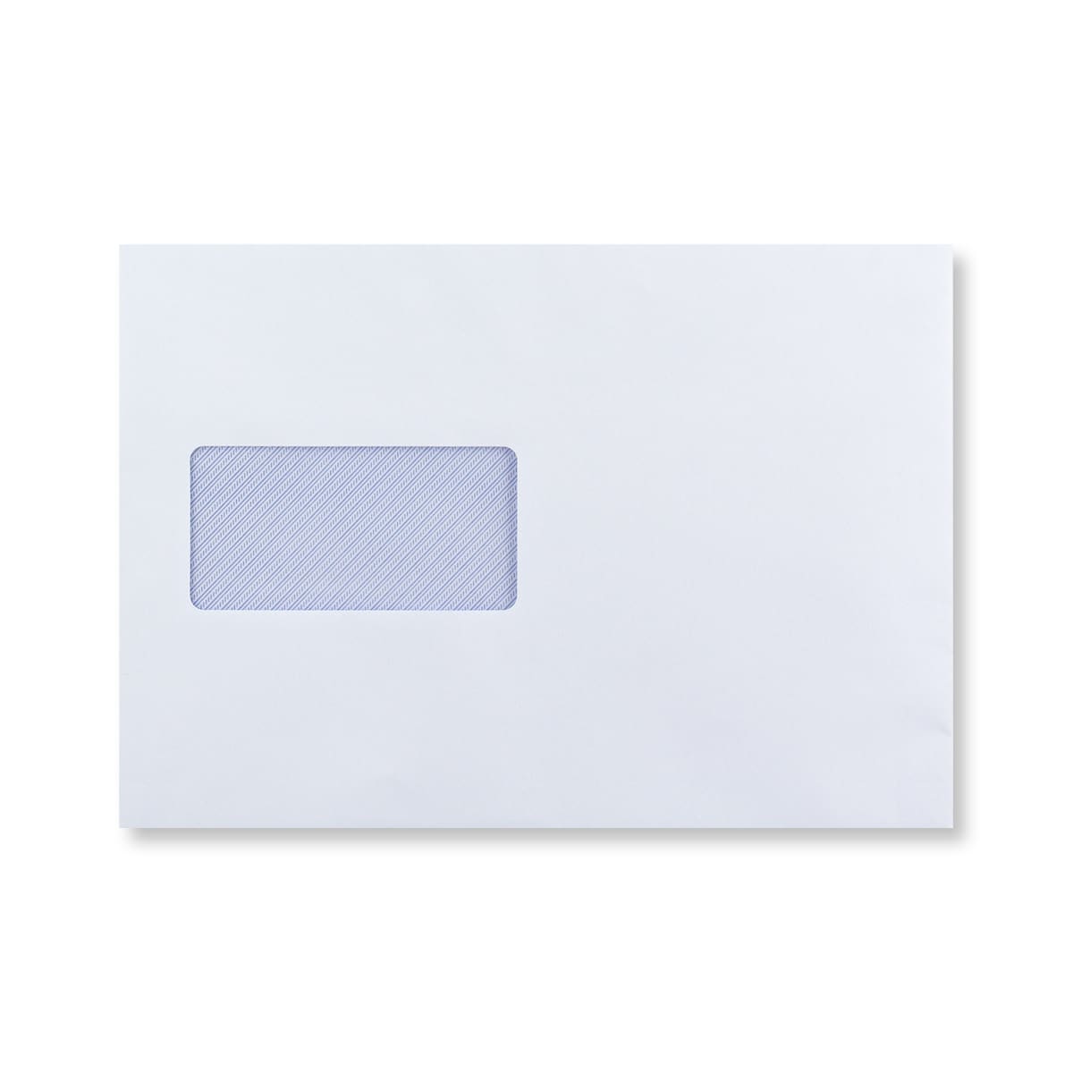 162x238mm White Wallet Gummed Inside Seams Window 90gsm Wove Envelopes