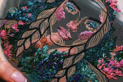 Katerina Marchenko transforms embroidery from craft to haute couture and art, a meditative aesthetics experience