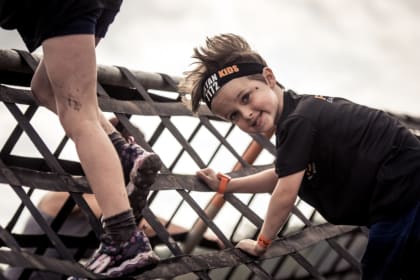 Obstacle course event geared for kids, no participation trophies here.  Spartan Kids Race