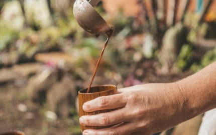 Crack, shell, and grind of Cacao Ceremony, guided by icaroes incantation, dance, laughter, tears, and the power of healing.  Soul Quest 5.0, Taiwan