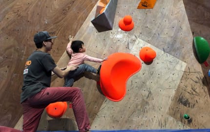 Olympic-size indoor rock climbing facility, adventurous and precious experience for families to share