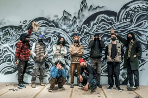 Contemporary graffiti artists gathered at Juming Museum, showcasing new generation of artistic creations