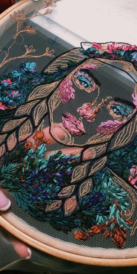 Katerina Marchenko transforms embroidery from craft to haute couture and art, a meditative aesthetics experience