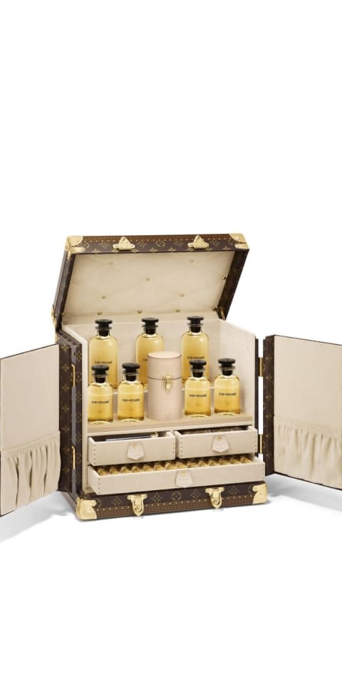Art of personalization, bespoke Haute Perfumery service with Master Perfumer Jacques Cavalier Belletrud.  Louis Vuitton