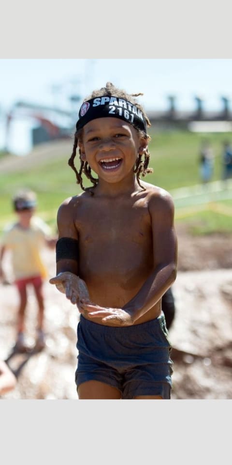 Obstacle course event geared for kids, no participation trophies here.  Spartan Kids Race