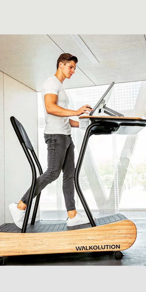 Treadmill at your work station, stay in shape and productive