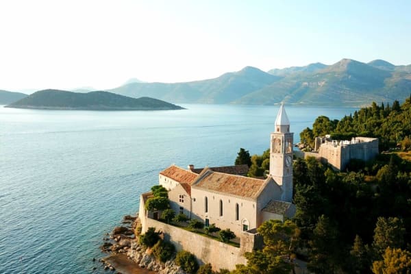 5-Suite restored 15th Century Franciscan monastery for private stays, Elaphiti Islands, Croatia