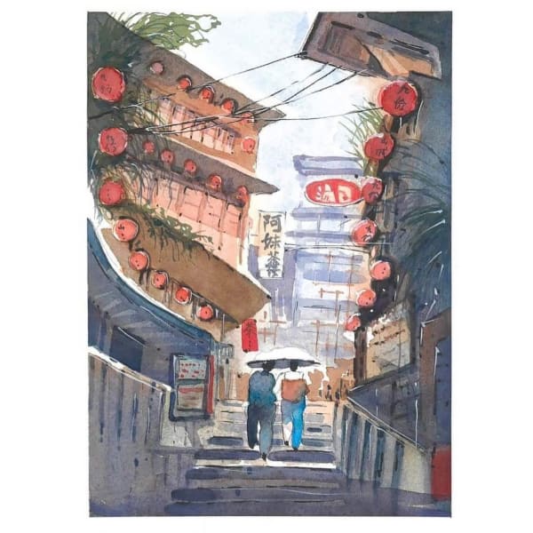 《雨傘下,阿妹茶樓 九份 台灣》 - Yvonne Chang 張瑜容 《雨傘下,阿妹茶樓 九份 台灣》 - Yvonne Chang 張瑜容
