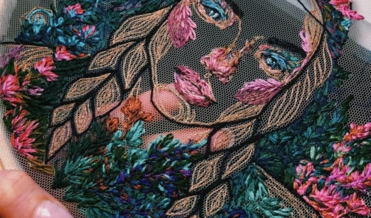 Katerina Marchenko transforms embroidery from craft to haute couture and art, a meditative aesthetics experience