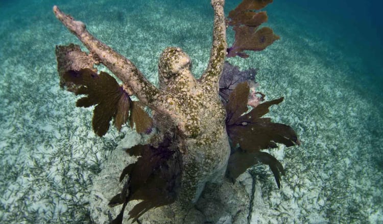 Biggest underwater museum of coral reef based sculptures, brings together art and conservation of natural reefs towards reducing Global Warming