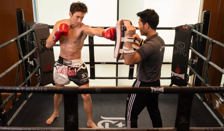 Uppercut, punch and kick!  Muay Thai boxing ring experience with luxury hotel wellness training and dietary supplement