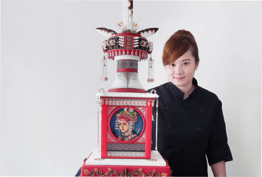 Gold medal winner at the Culinary Olympics in Germany, sugar sculpture Princess of Rukai