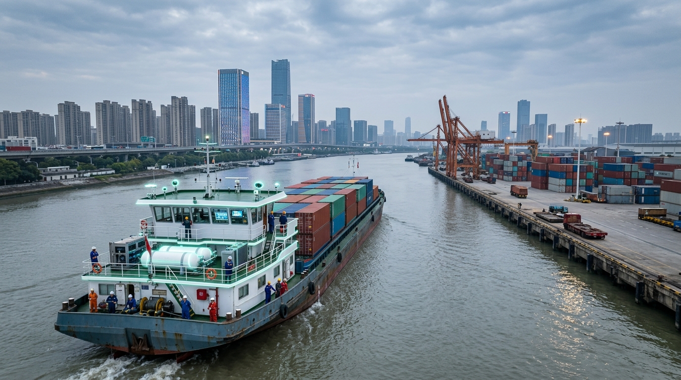 Hydrogen-Powered Inland Container Ship